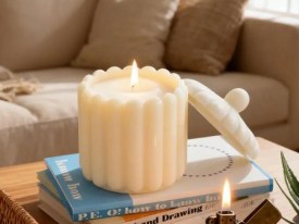 Molde silicona alhajero grande ondulado